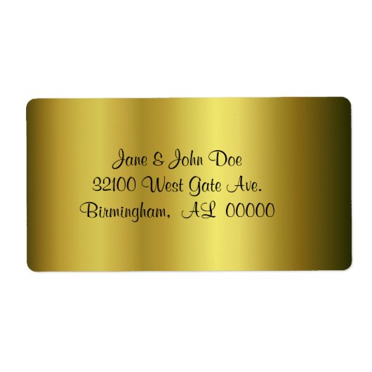 Étiquettes d'expédition d'adresse Gold (Devant)