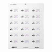 Étiquettes d'expédition d'adresse Iris violet et b (Feuille entière)