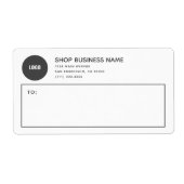 Étiquettes d'expédition de courrier rondes simples (Devant)