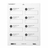 Étiquettes d'expédition de courrier rondes simples (Feuille entière)