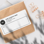 Étiquettes d'expédition de courrier rondes simples