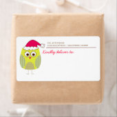 Étiquettes d'expédition de la Chouette des Vacance (En situation)