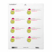 Étiquettes d'expédition de la Chouette des Vacance (Feuille entière)