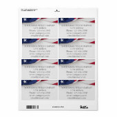 Étiquettes d'expédition de la société du drapeau a (Feuille entière)