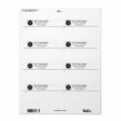 Étiquettes d'expédition de logo d'entreprise perso (Feuille entière)