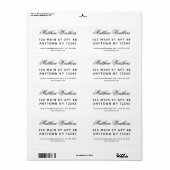 Étiquettes d'expédition de style script personnali (Feuille entière)