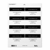 Étiquettes d'expédition d'entreprise personnalisés (Feuille entière)