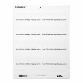 Étiquettes d'expédition d'impression jusqu'au bord (Feuille entière)