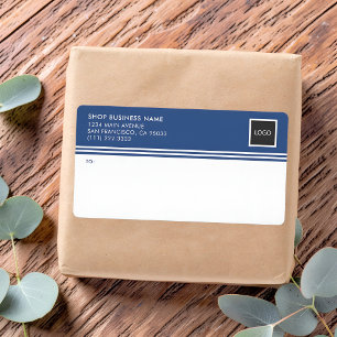 Étiquettes d'expédition et de courrier avec logo d