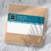 Étiquettes d'expédition et de courrier avec logo d