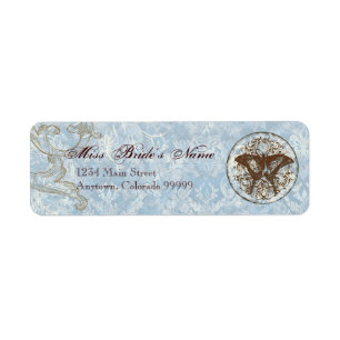 Étiquettes d'expédition - Fleur di Lys Damask vs