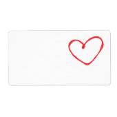 Étiquettes d'expédition Love Heart (Devant)