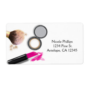 Étiquettes d'expédition Makeup Beauty White Glam C