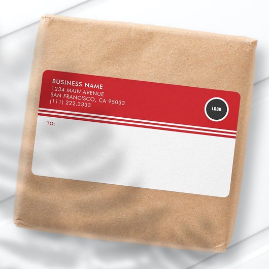 Étiquettes d'expédition par courrier du logo comme