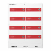 Étiquettes d'expédition par courrier du logo comme (Feuille entière)