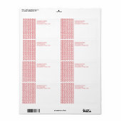 Étiquettes d'expédition RED LINE KNIT (Feuille entière)