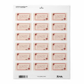 Étiquettes d'expédition Red & White Roses (Feuille entière)
