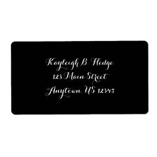 Étiquettes d'expédition simple et simple en noir