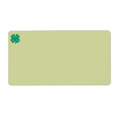 Étiquettes d'expédition vertes Trèfle irlandais Lu (Devant)