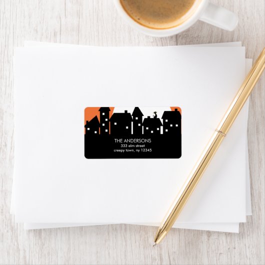 Étiquettes d'Halloween (En situation)