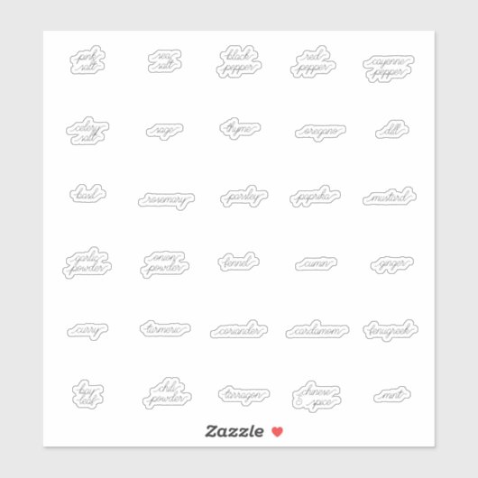 Étiquettes d'herbes et d'épices (Feuille)