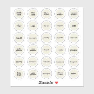 Étiquettes d'herbes et d'épices