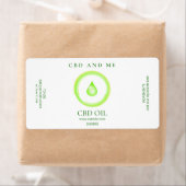 Étiquettes d'huile CBD verte (En situation)