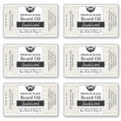 Étiquettes D'Huile De Barbe De Bois Clair Avec Ing (Devant)