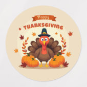 Étiquettes Dinde de Thanksgiving géante (Design 1)