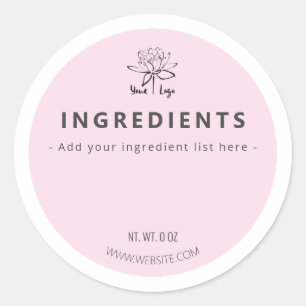 Étiquettes d'ingrédients de fond Jar