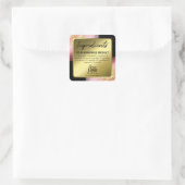 Étiquettes d'ingrédients noirs d'or rose professio (Sac)