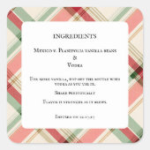 Étiquettes d'ingrédients pour bouteille d'extrait  (Devant)