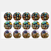 Étiquettes Dinosaure (Feuille)