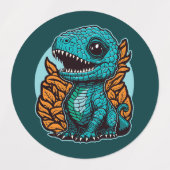 Étiquettes Dinosaure Bébé mignon (Design 1)