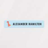 Étiquettes Dinosaure Nom d'enfant personnalisé École étanche (Design 1)