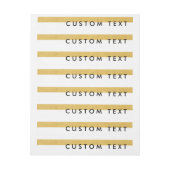 Étiquettes d'invitation à envelopper à rayures de  (Feuille)