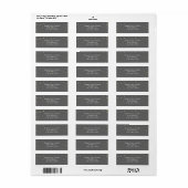 Étiquettes d'invitation élégants pour petite huile (Feuille entière)