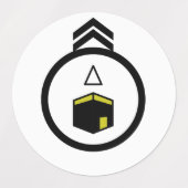 Étiquettes Direction de Qibla (Design 1)