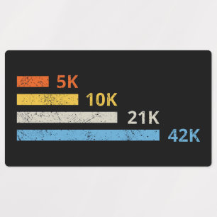 Étiquettes Distances de course II - 5K 10K 21K 42K Marathoner