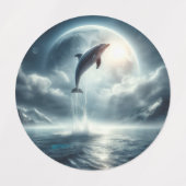 Étiquettes Dive Deep Live Dolphin gratuit (Design 2)