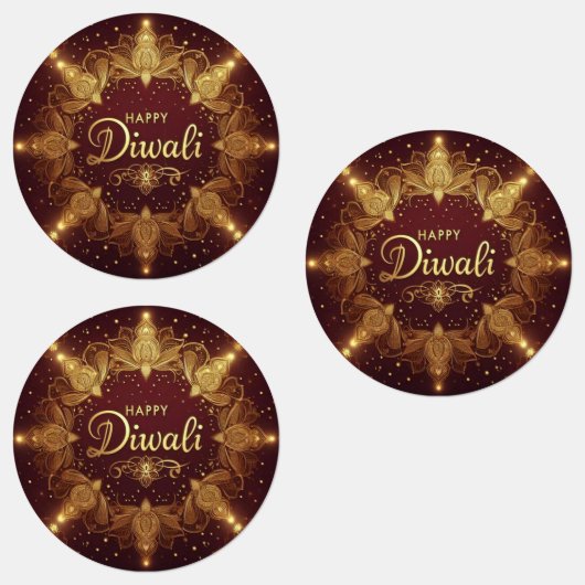 Étiquettes Diwali doré (Groupe)