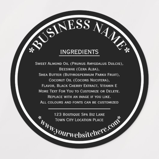 Étiquettes do-it-yourself produit étanche (Design 2)