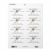 Étiquettes d'œufs de caille à l'aquarelle Script (Feuille entière)