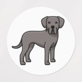 Étiquettes Dogue allemand (Design 1)