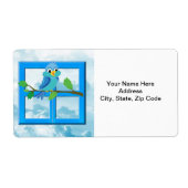 Étiquettes d'oiseaux bleus (Devant)