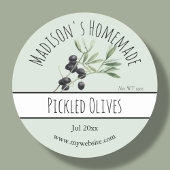 Étiquettes d'olives cuites maison
