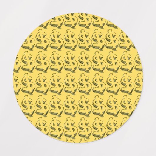 Étiquettes dollar or (Design 2)