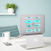 Étiquettes d'organisation de la maison (Ordinateur portable sur le bureau)