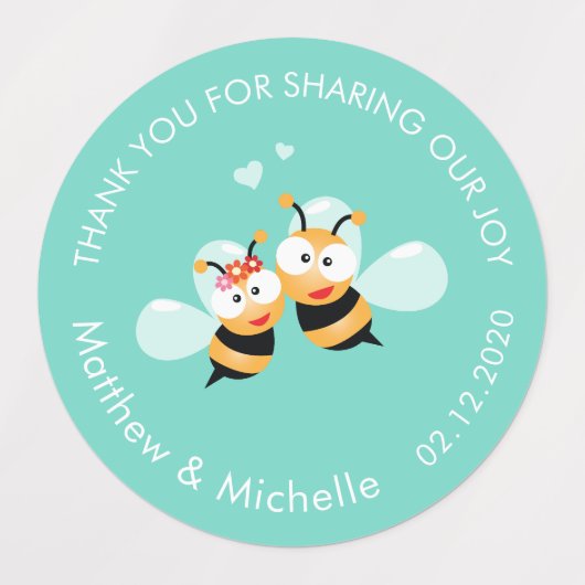 Étiquettes Douce Signifie Avoir Un Couple Mignonne Merci Mari (Design 2)