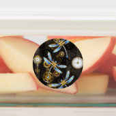 Étiquettes Dragonflies de Steampunk sur arrière - plan rayé b (Apposé)